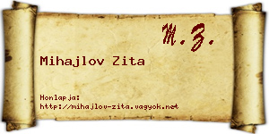 Mihajlov Zita névjegykártya
